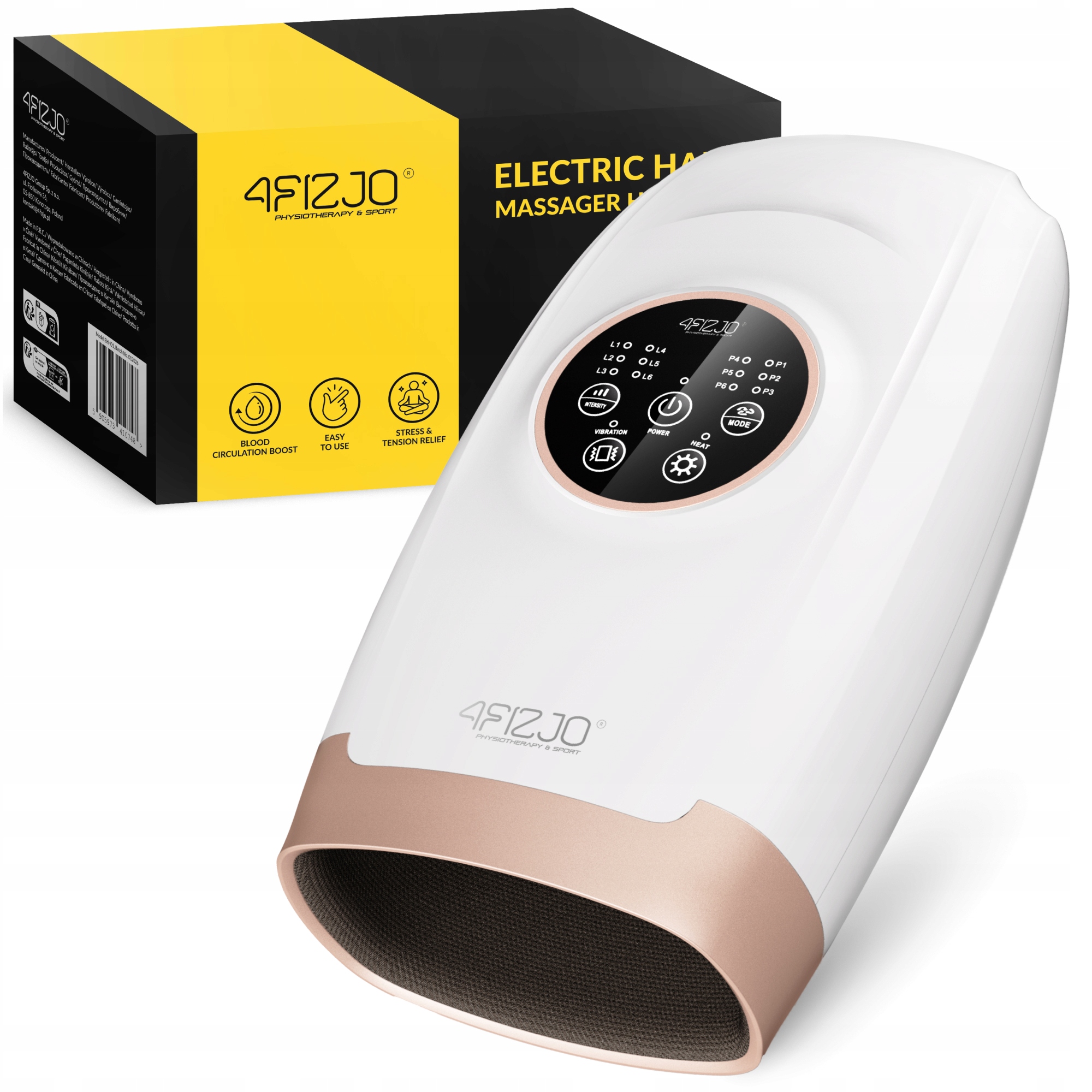 Masażer Do Dłoni Elektryczny Bezprzewodowy Grzejący Uciskowy Do Rąk Masaż