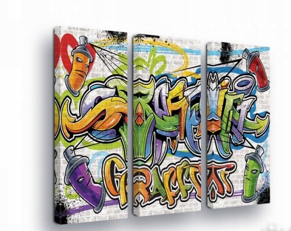 Obraz 90x80 Graffiti street art městská kultura moderní barevné umění