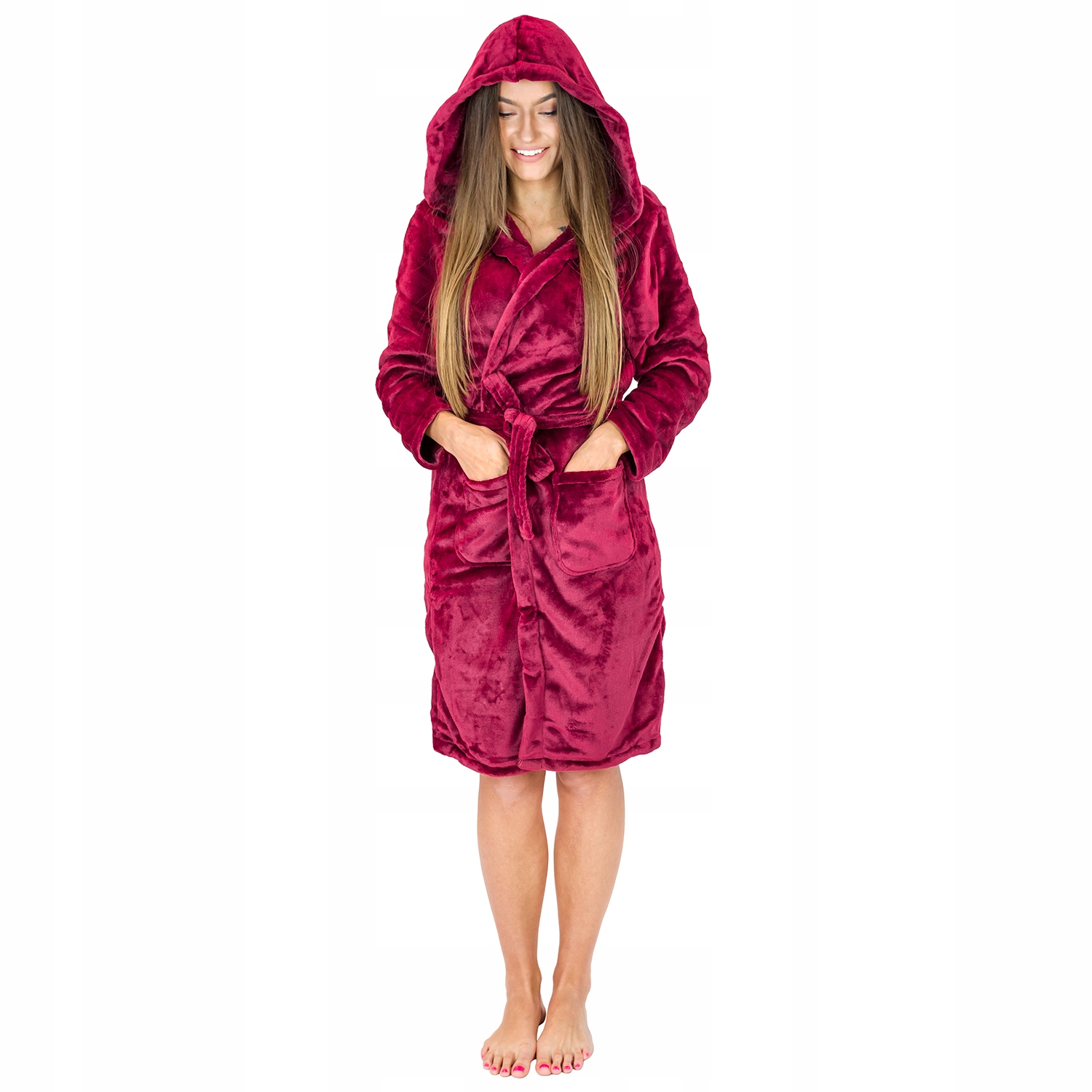 SZLAFROK DAMSKI MĘSKI CIEPŁY PLUSZ Z KAPTUREM PREZENT PIŻAMA DRES STRÓJ M Marka Onesies