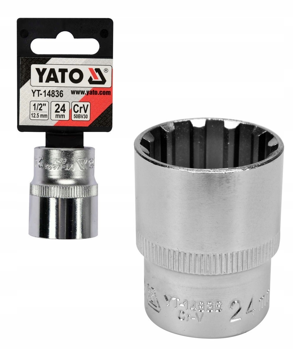 

Nasadka Spline 1/2'' 24mm 38mm Yato YT-14836