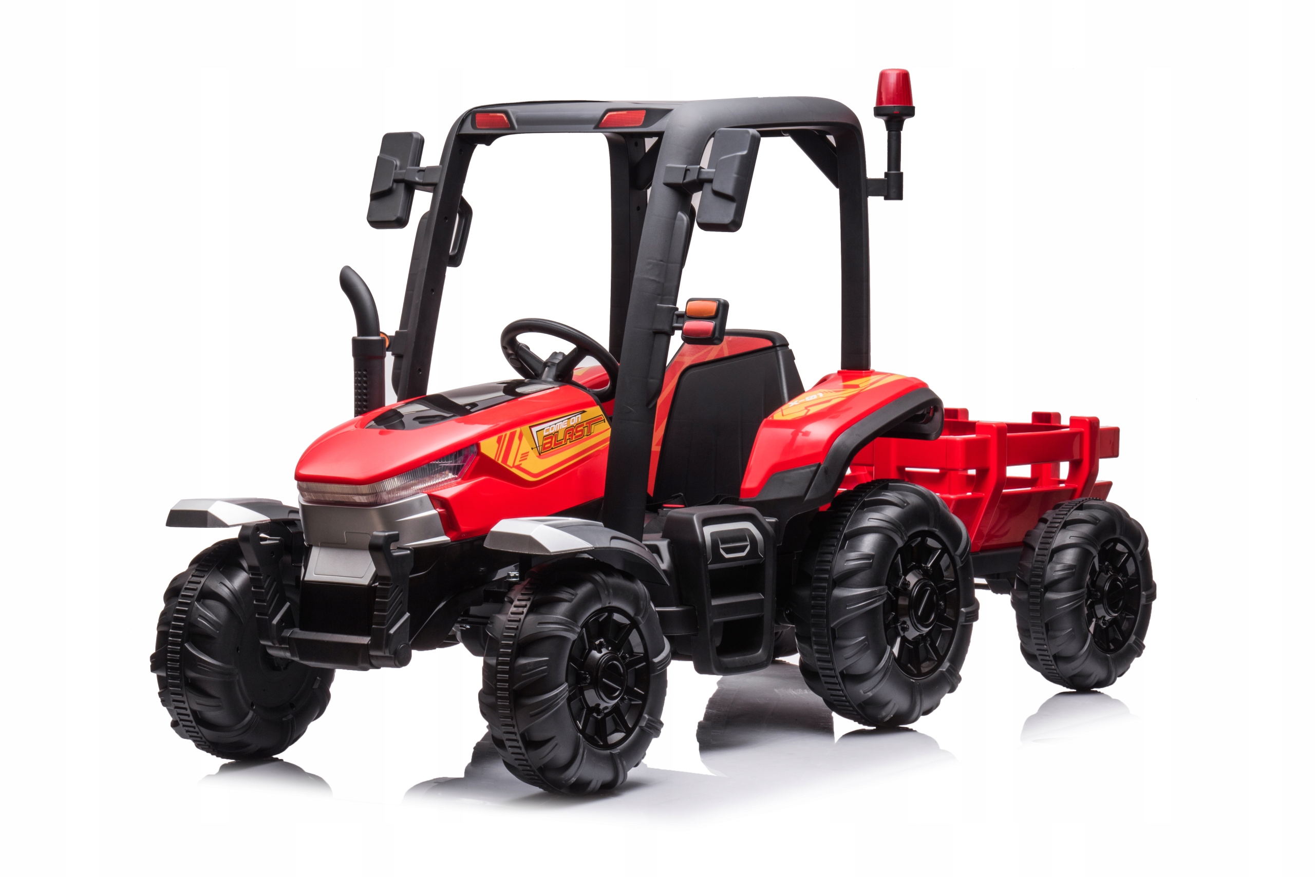 Traktor elektryczny na akumulator dla dzieci czerwony 130 x 75 x 50 cm