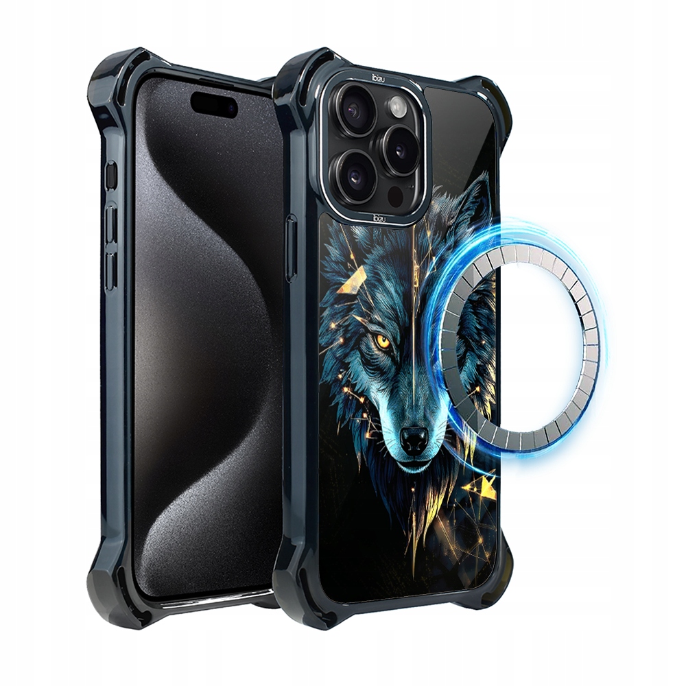Pouzdro pro iPhone 15 Pro Max Ibizu DropGuard Ultra s MagSafe, Vlk síly