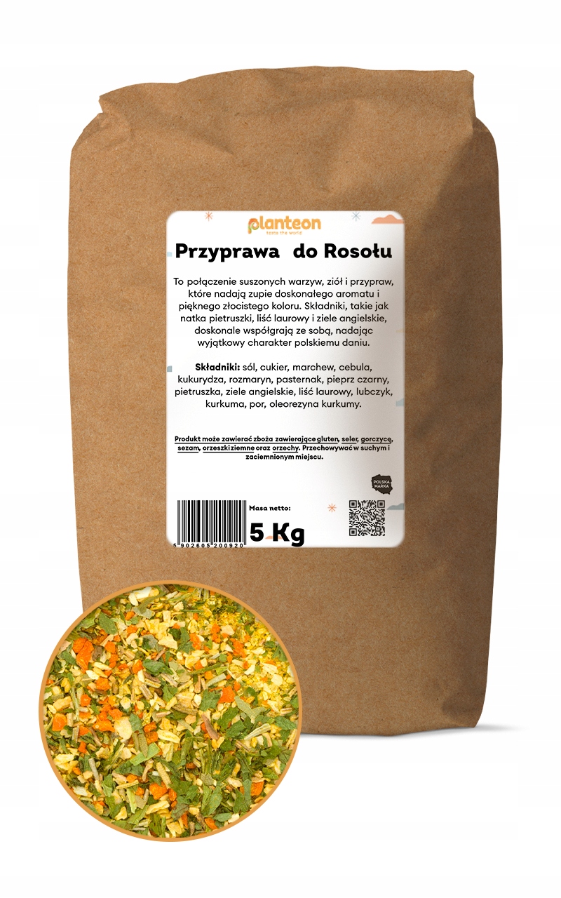 Przyprawa do Rosołu do bulionu drobiowego bez chemii swojska kuchnia 5kg