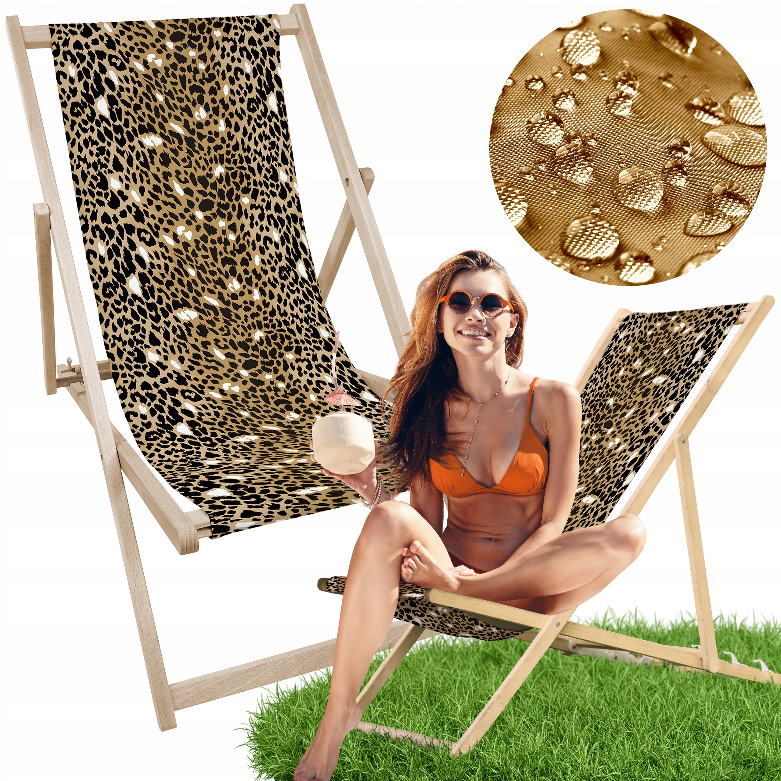 

Leżak Drewniany Leżak Ogodowy W Czarne Centki