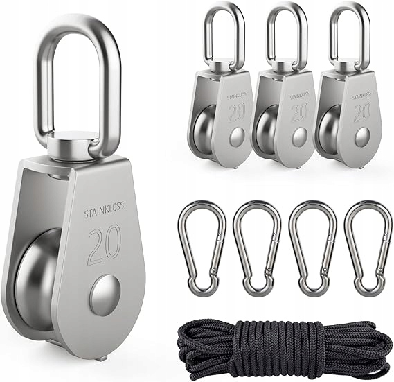 Pásový Kolík Z Nerezové Oceli 20 MM Set Lanko Karabina