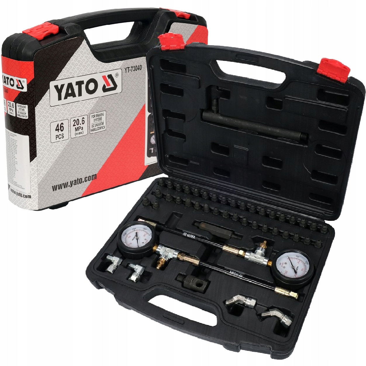 Yato tester tlaku v brzdách 46 El. YT-73040