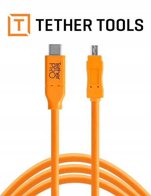 Kabel Tether Tools Pro USB-C 2.0 Mini B 8-Pin 4,6m CUC2615-ORG EAN (GTIN) 818307014572