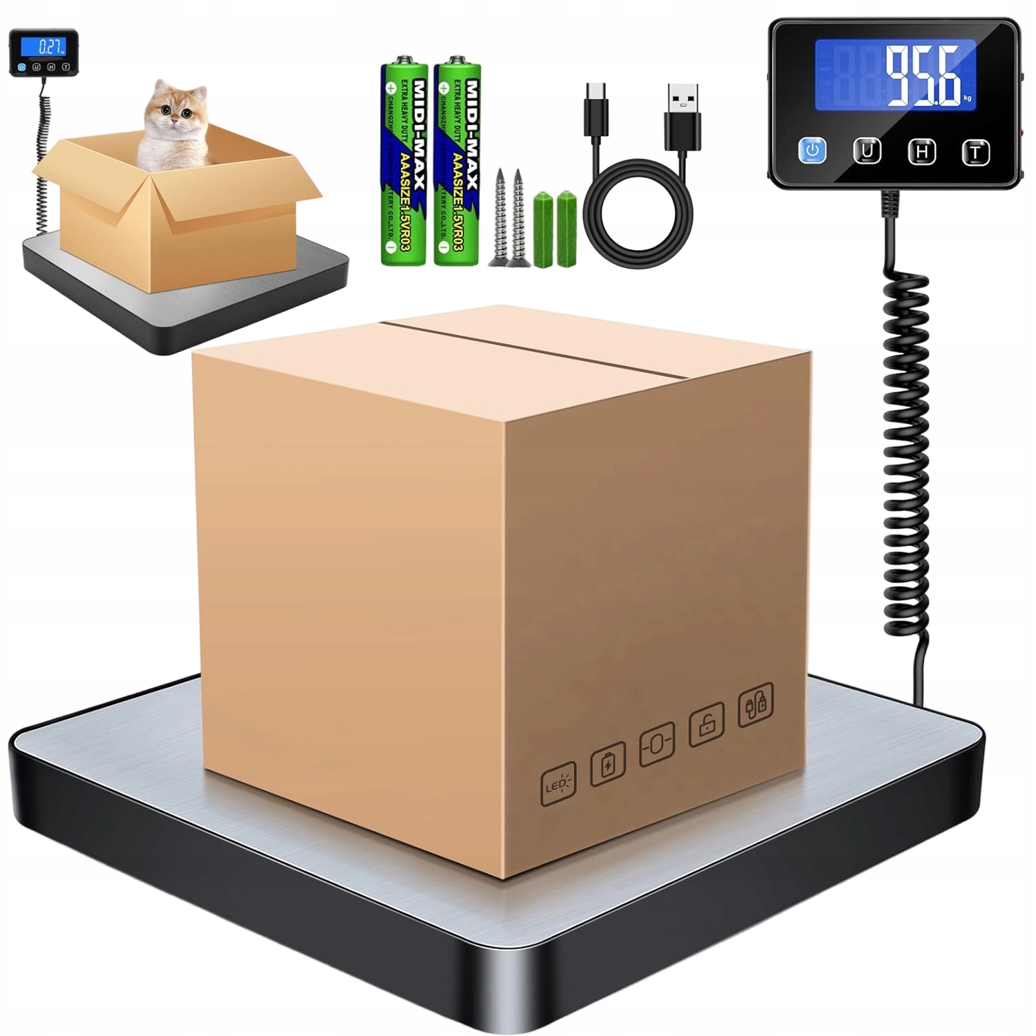 Elektronická Váha 200 Kg S Podsvíceným LCD Displejem 10 G, Přesnost Do Skladu