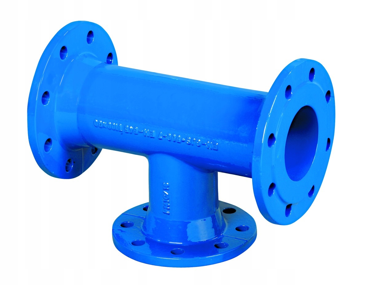Trójnik kołnierzowy DN150x100, PN16, do wody, GJS-żeliwo sfero