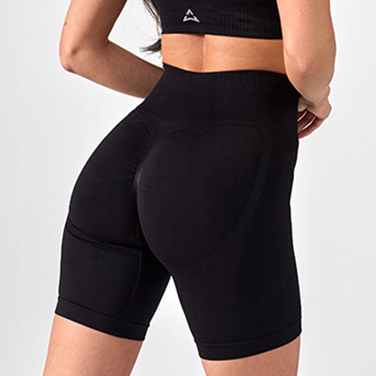 Allwear Szorty Push Up Black Rozmiar S Treningowe Modelujące Wysoki Stan