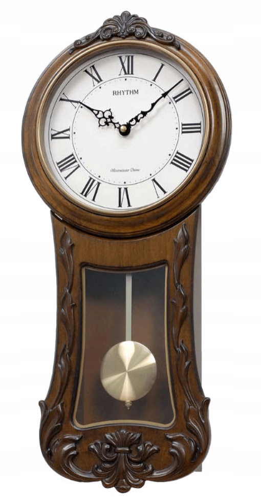 Elegantné Nástenné Hodiny Rhythm Skrinka Westminster Melodie CMJ546NR06 58 cm