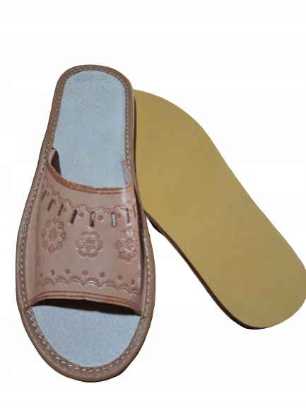 REGIONALNE KAPCIE KLAPKI LACIE SKÓRA DAMSKIE *36* Rozmiar 36