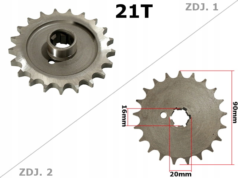 ZĘBATKA PRZÓD ETZ250 21Z M