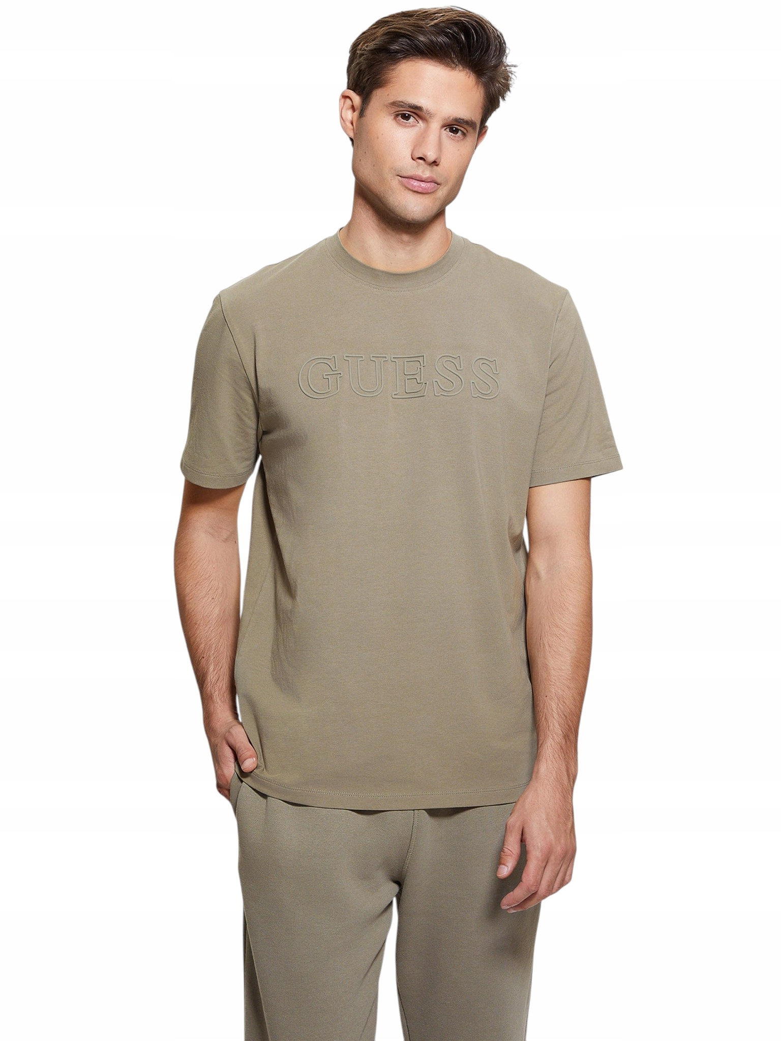 Pánské Tričko Guess s krátkým rukávem, velikost Alphy, zelené rM