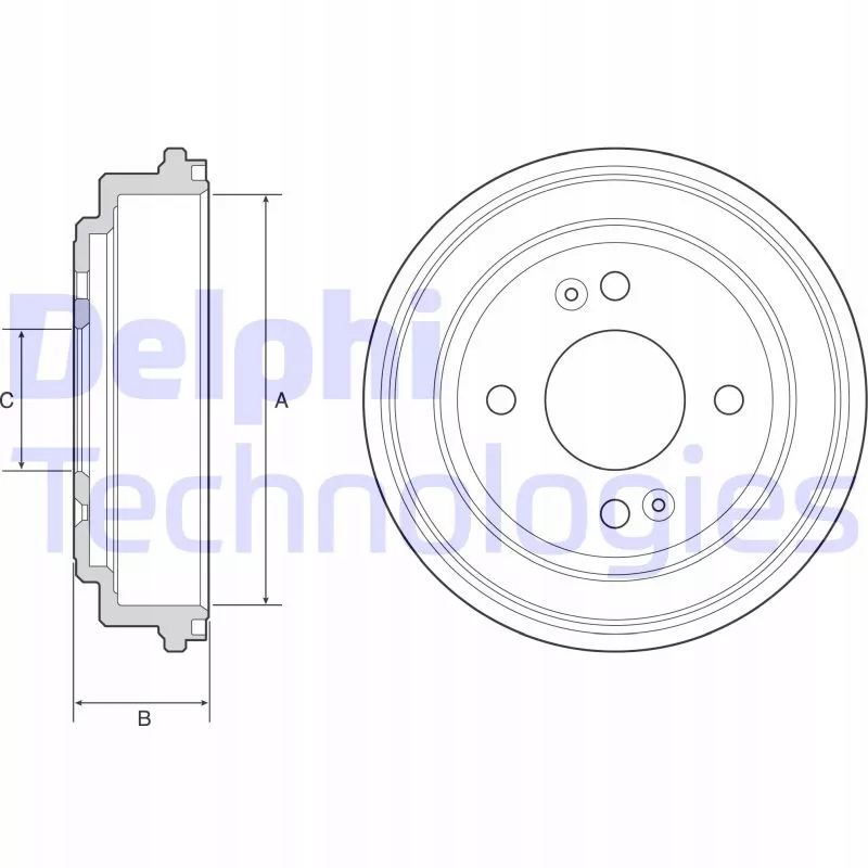 Delphi BF551 Bęben hamulcowy Producent części Delphi