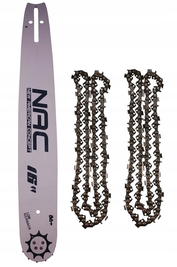 Prowadnica 2 łańcuchy do piły spalinowej Nac 16"
