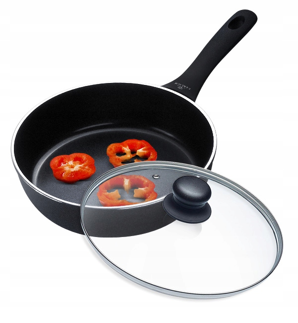 Gerlach Contrast Procoat Patelnia głęboka 24 cm non-stick pokrywka uni