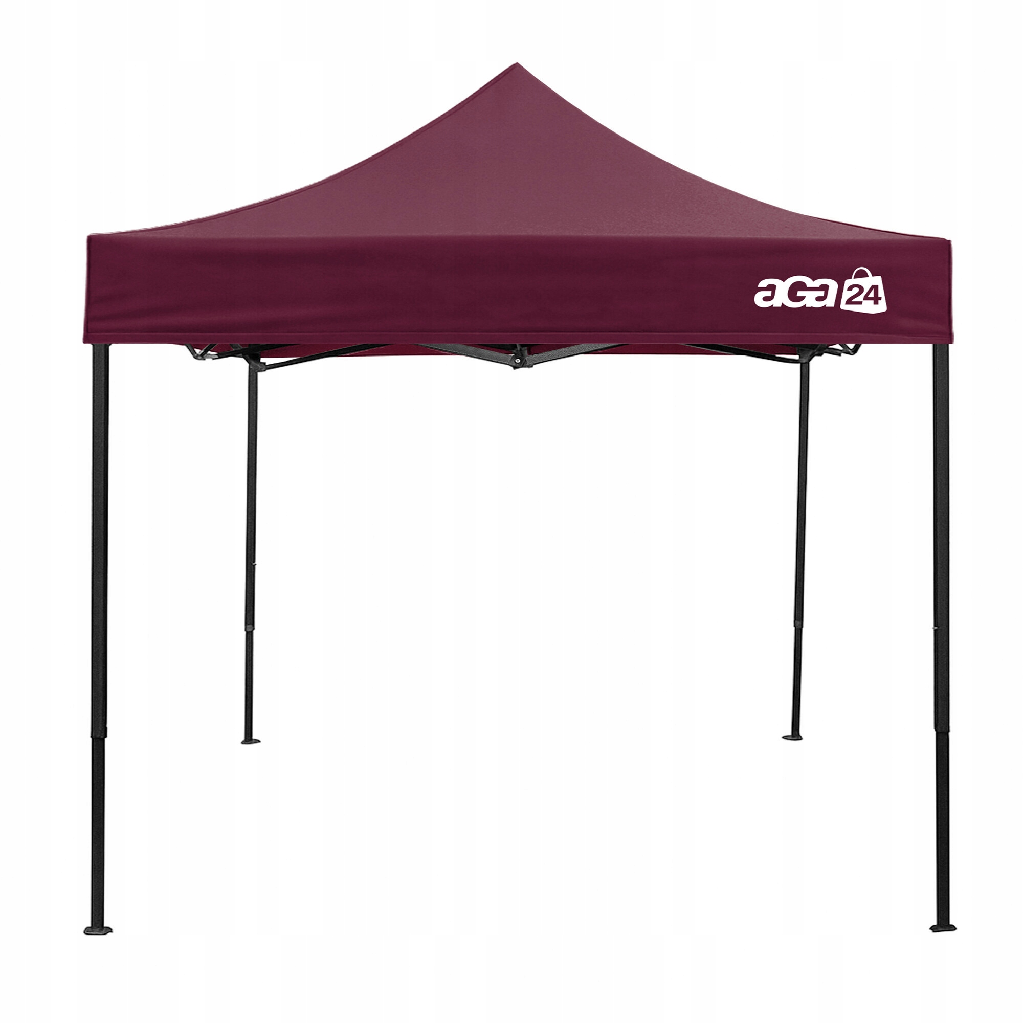 Aga Predajný stánok bez bočníc 3×3 m Tmavo červený
