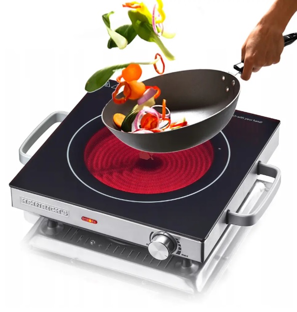 Kuchenka Elektryczna Pojedyńcza Przenośna Jednopalnikowa Płyta Prąd 2000W