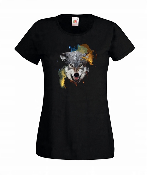 

XL Koszulka Damska Wilk Szary Księżyc Wolf Wzory
