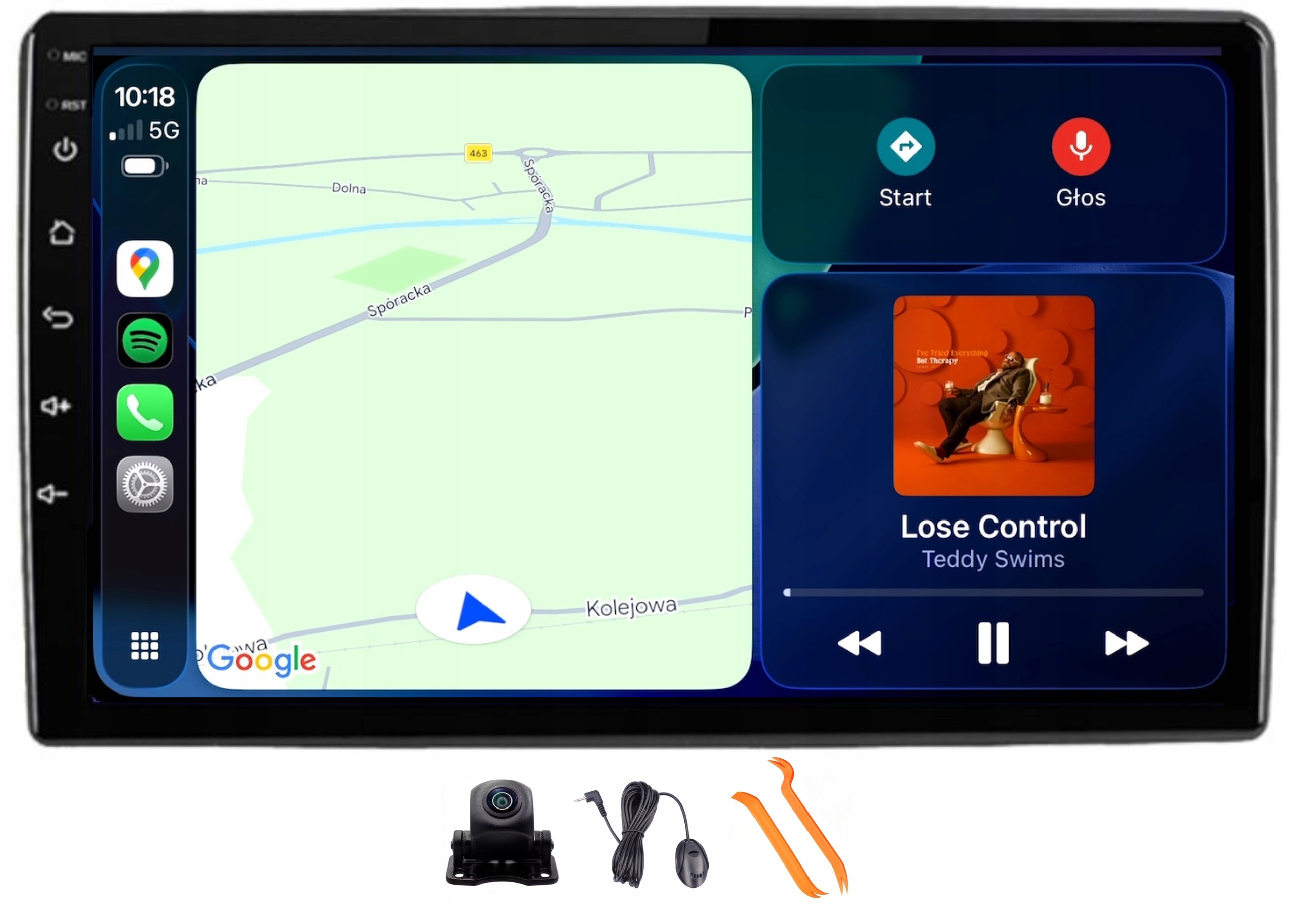 Rádio Android Navigácia Qled Carplay Lte Gps 64GB Ford Transit 8 9 18-23