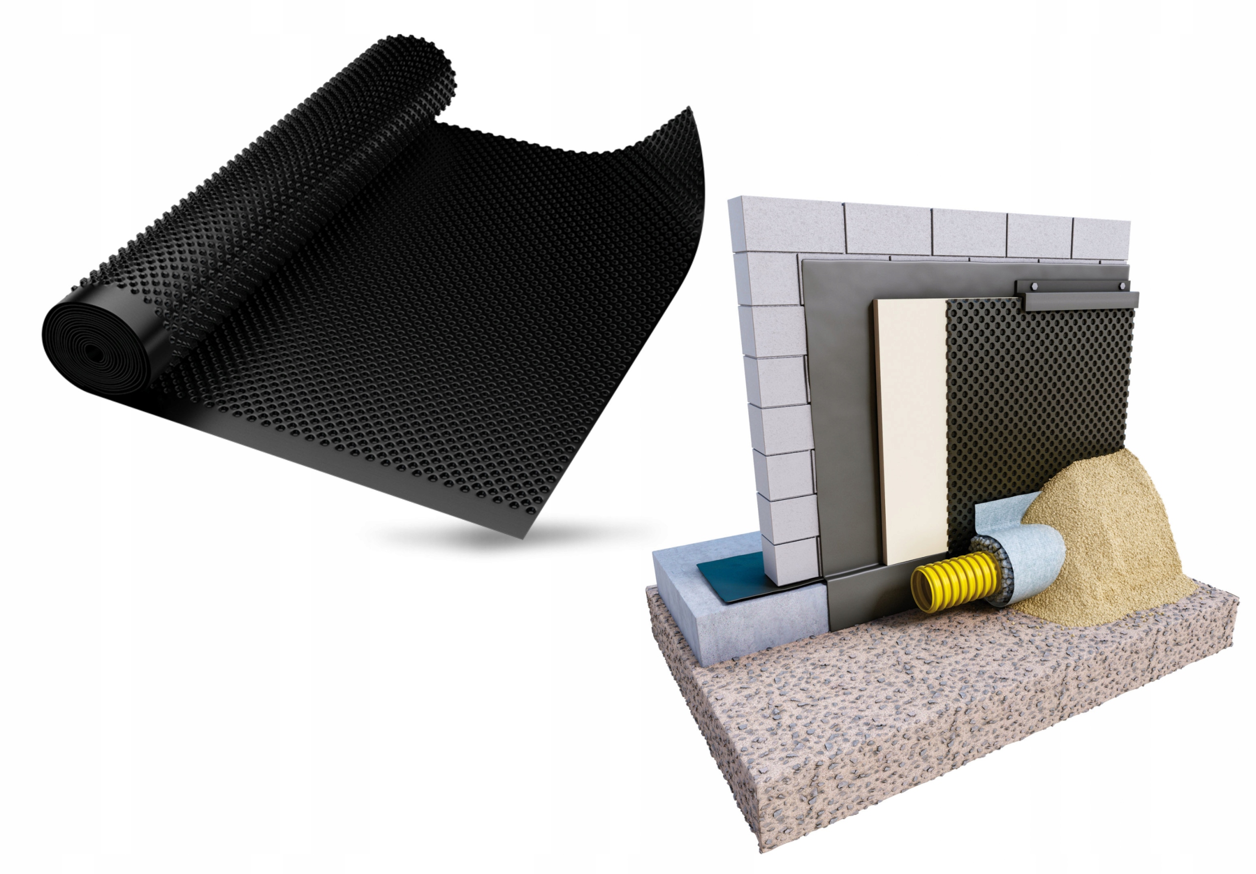 

Folia Kubełkowa fundamentowa 0,5m x 20mb 400g/m2