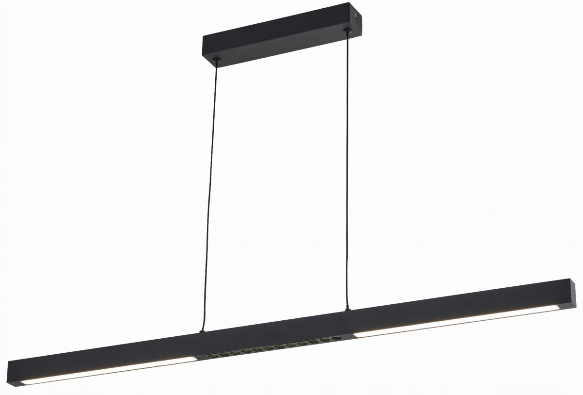 Elegantní minimalistická černá Led lišta Cassie nad jídelní stůl