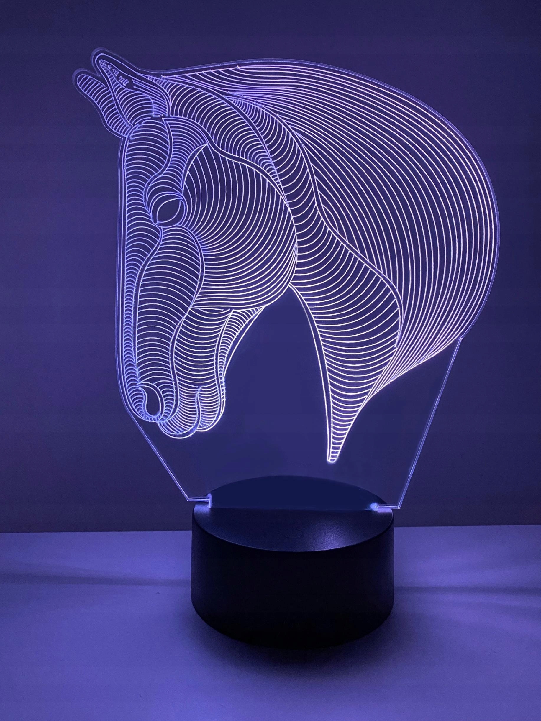 XL Lampka LED 3D 16 kolorów Koń + Pilot EAN (GTIN) 5905434347347