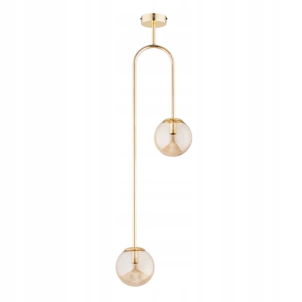 Moderná zlatá stropná lampa Vector 2xE14 10W Alfa