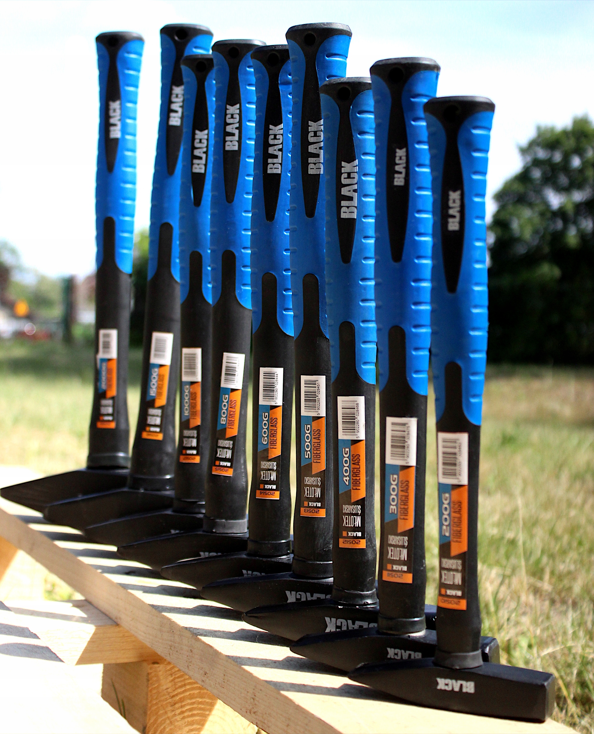 Zestaw Młotków Ślusarskich 7SZT Fiberglass 100-2000g