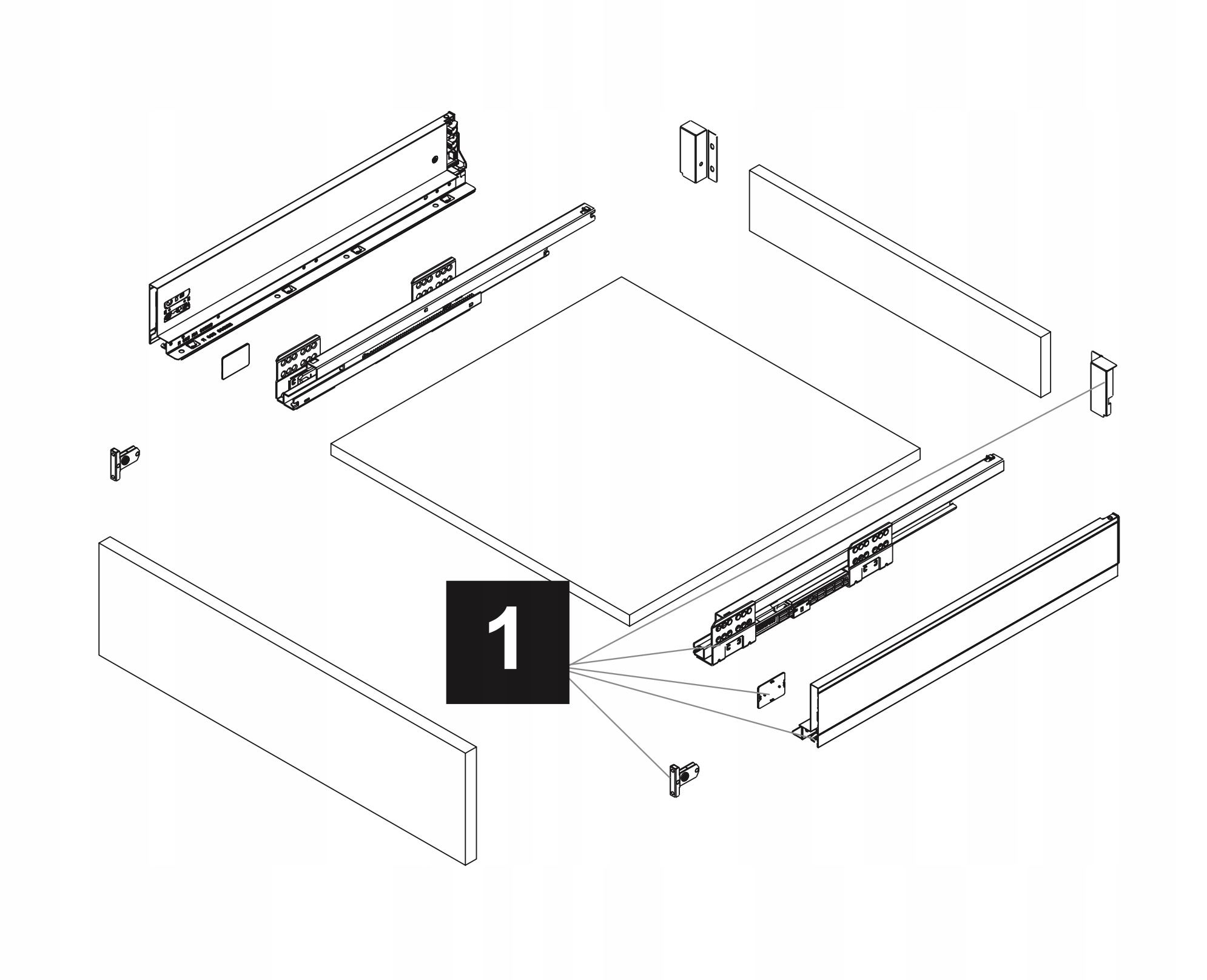 Szuflada Rejs Ultra Box Biała L-450 H-86 mm TH03.1160.01.003 Marka Rejs