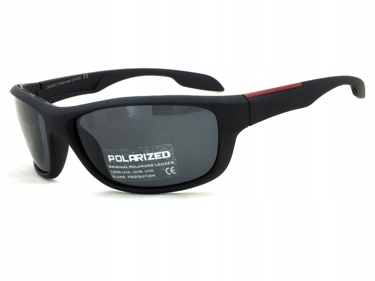 OKULARY Z POLARYZACJĄ CZARNE MĘSKIE SPORTOWE ROWER