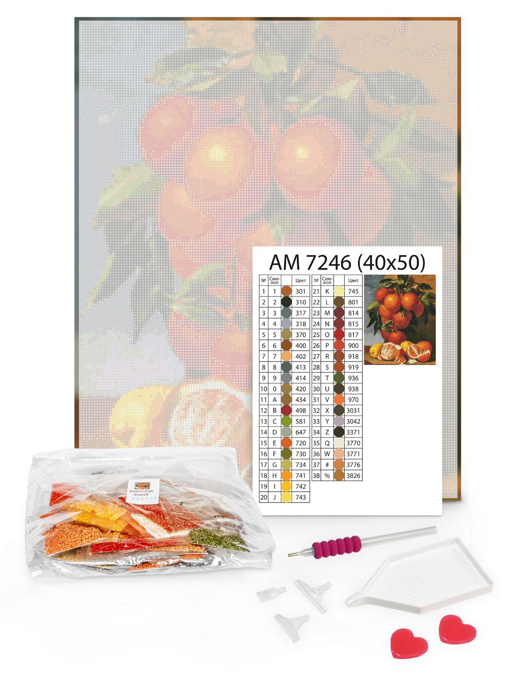 Sada Diamantová mozaika 40x50cm Přes Vlny