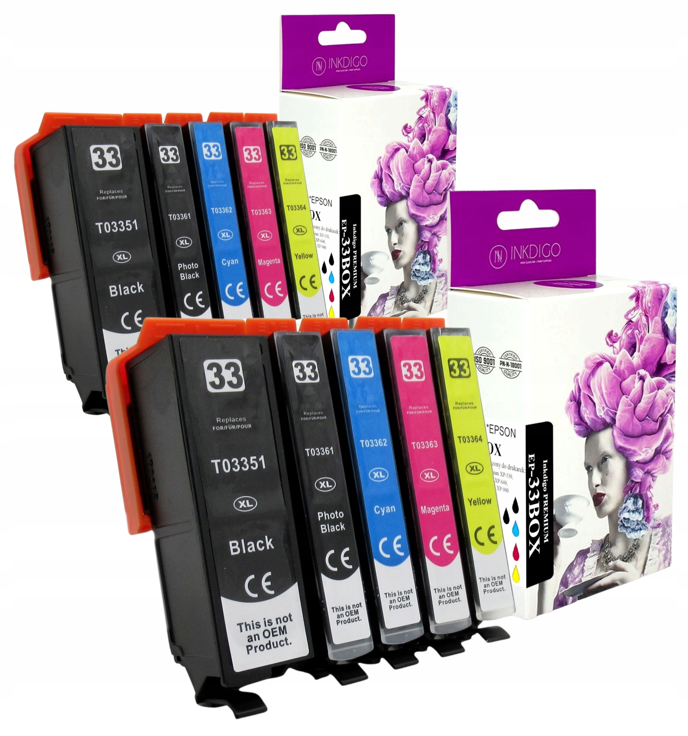 

10x Tusz zamienny Do Epson XP530 XP630 XP645 XP830