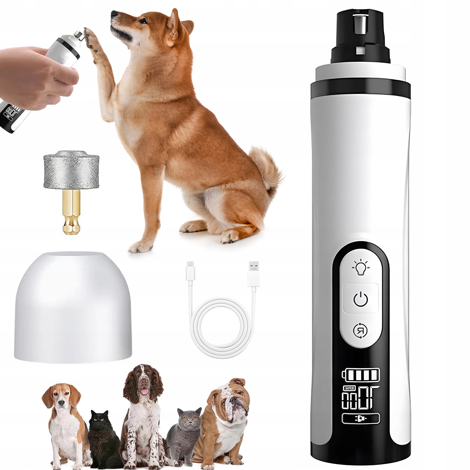 Levně Elektrická Bruska Na Drápky, Velmi Tichý Pilník Pro Zvířata, Psy, Kočky