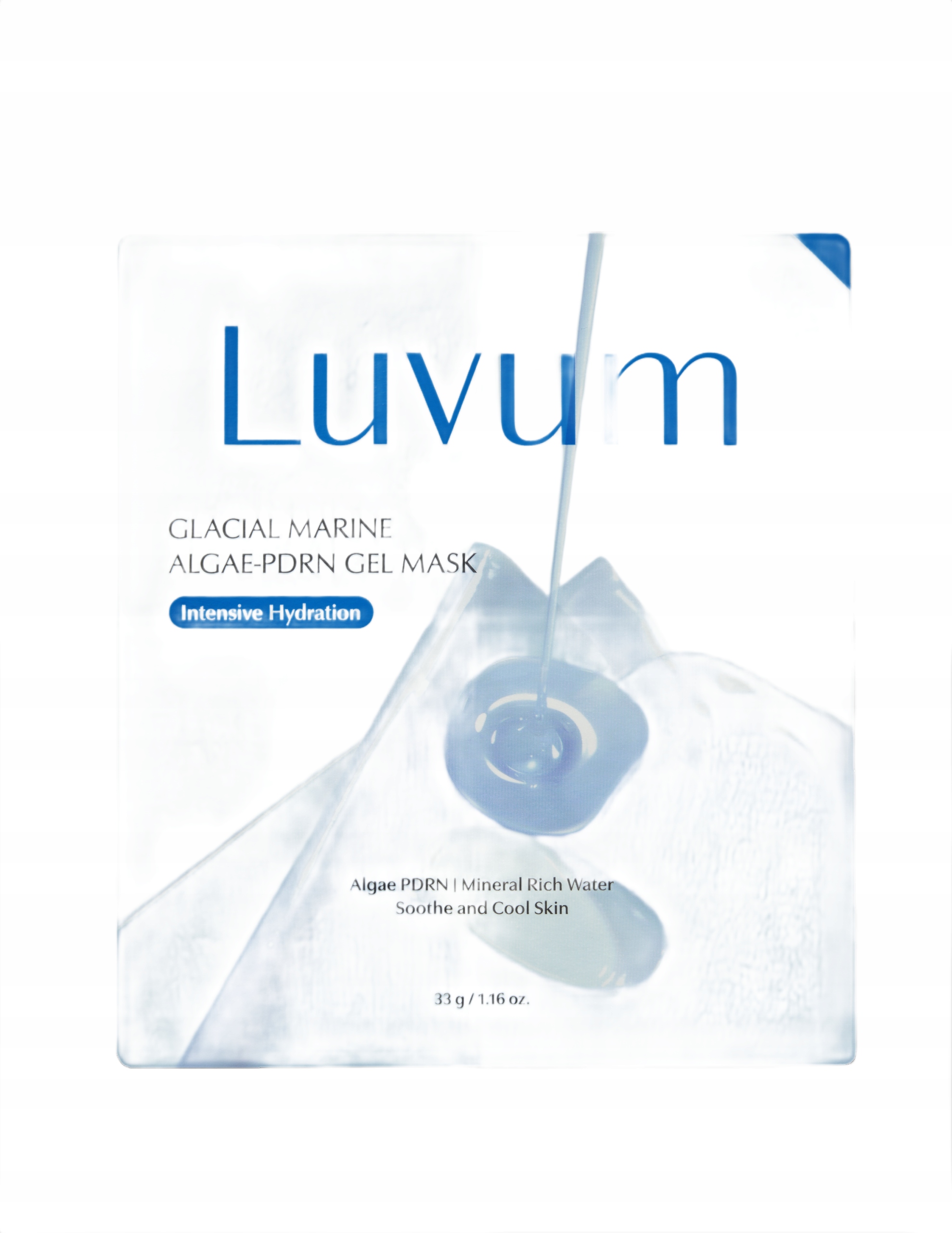 Luvum Glacial Algae-pdrn Gel Mask Zklidňující hydrogelová pleťová maska 5 ks
