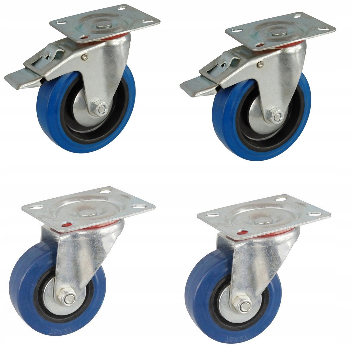 Pružná kola 125 mm, sada 4 ks