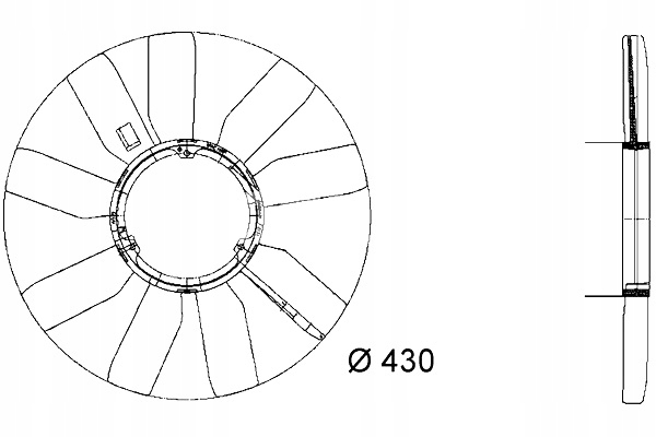 MAHLE WIATRAK WENTYLATORA MERCEDES 124 A124 124 C124 124 T-MODEL S124 Numer katalogowy części CFW 28 000P