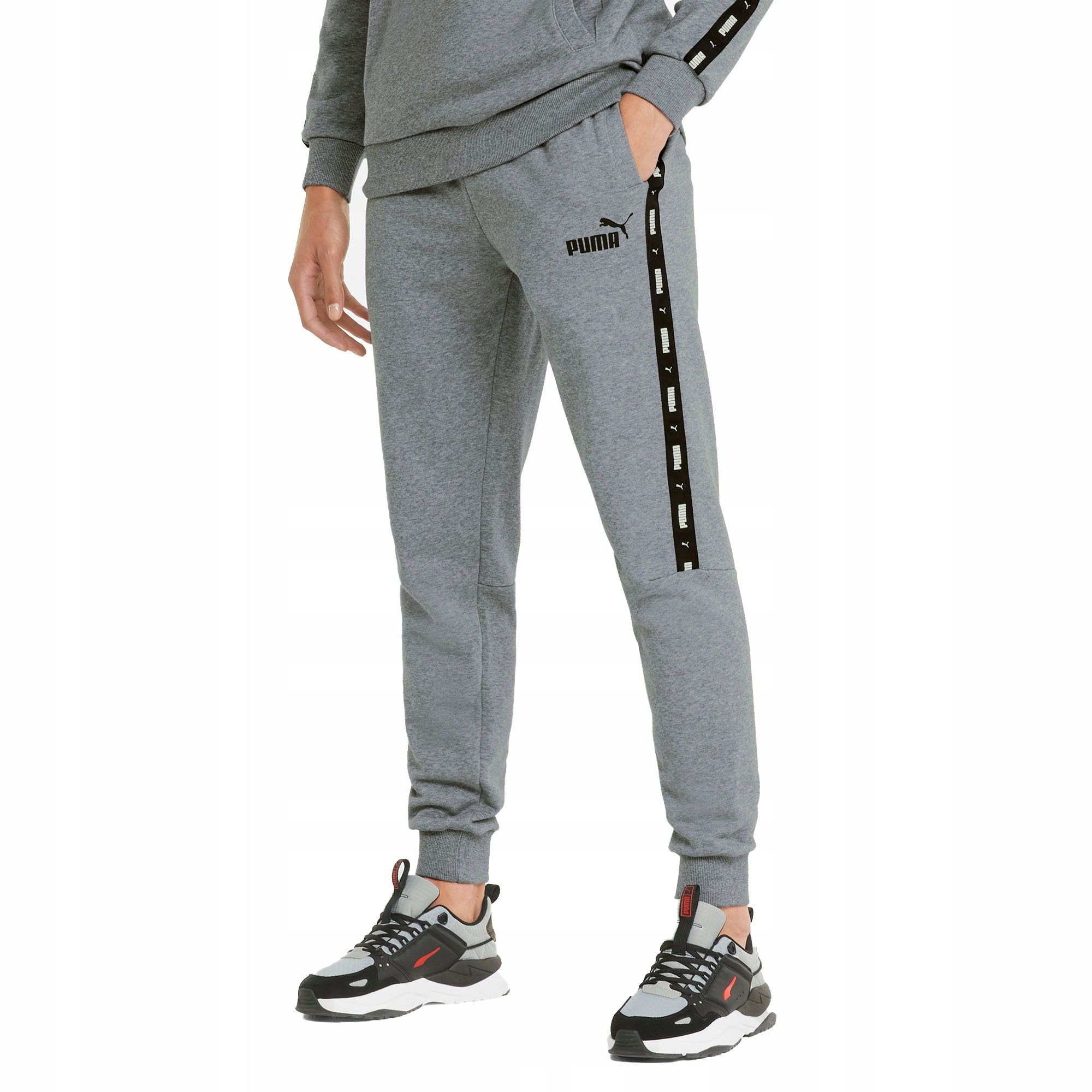 

Puma Męskie Spodnie Dresowe Ess Tape Gray r. XL