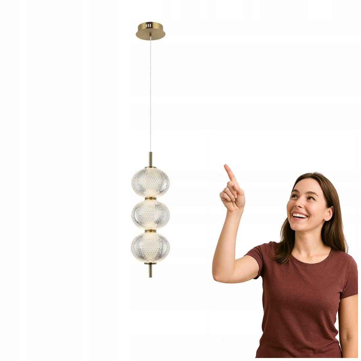 Lampa Lazie Led 13W Mosadz Moderná Tienidlo Italux