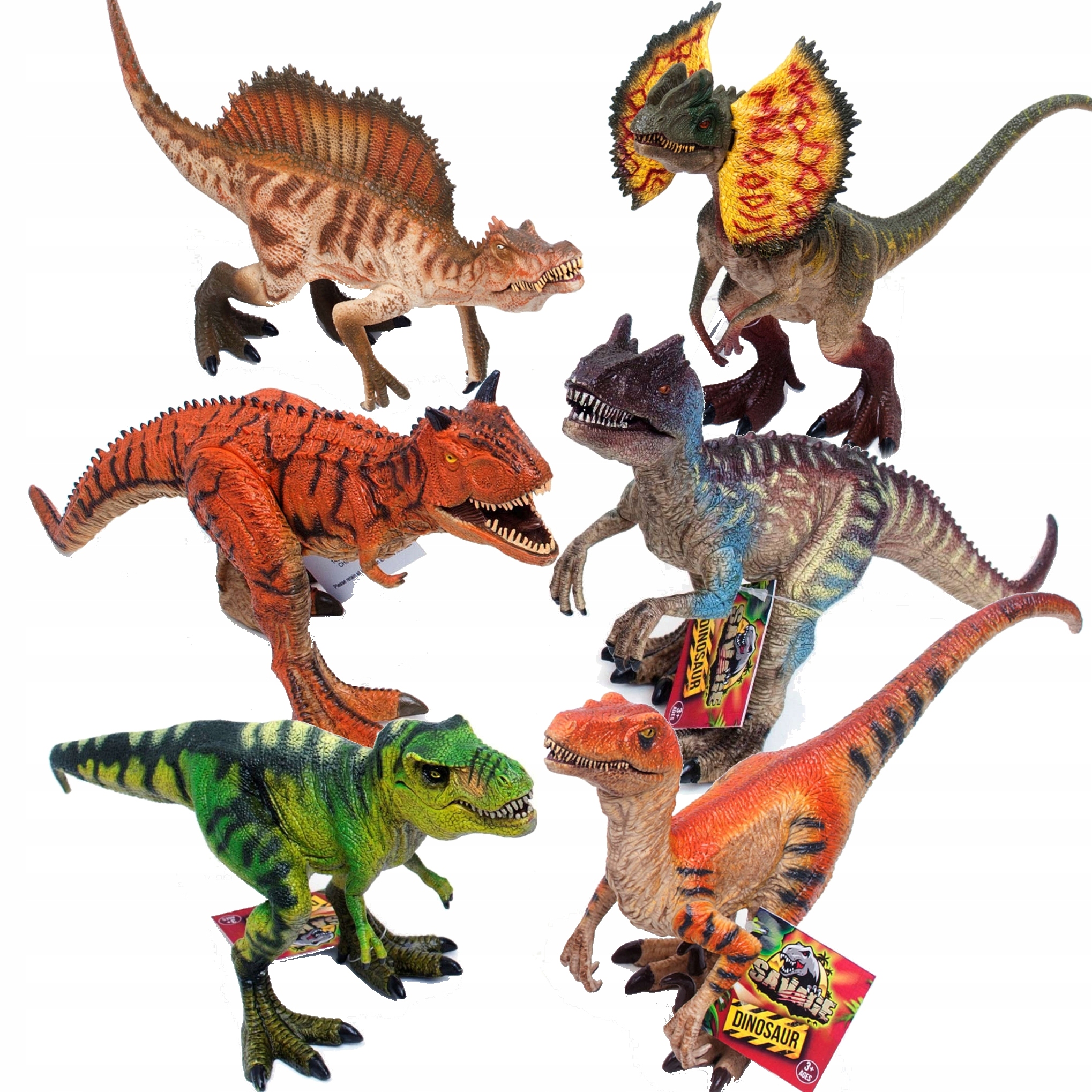 

Wielki Zestaw Dinozaury 6 Dużych Figurek T-rex