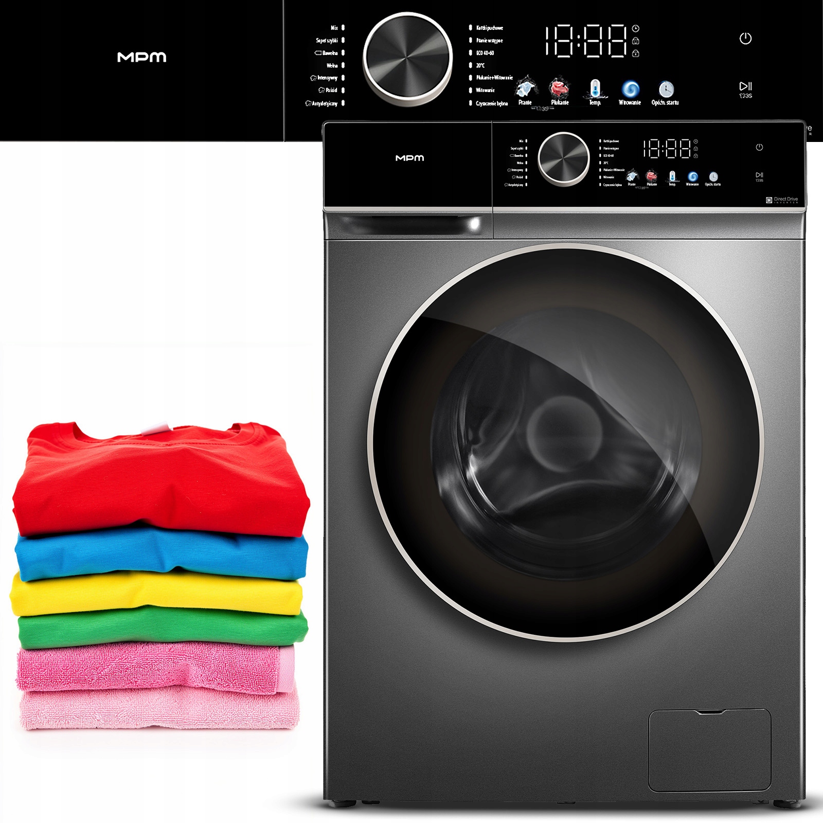 Automatická Pračka MPM-5112-PT-48B Velká 10 Kg Třída A Funkce Aquastop Páry