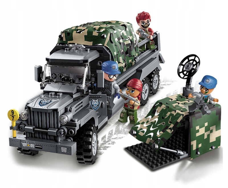 

Klocki Ciężarówka Wojskowa 386el zgodne z Lego