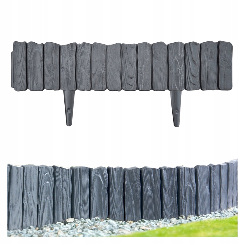 Palisada ogrodowa Border trawnikowy obrzeże antracytowe 812 cm Wood