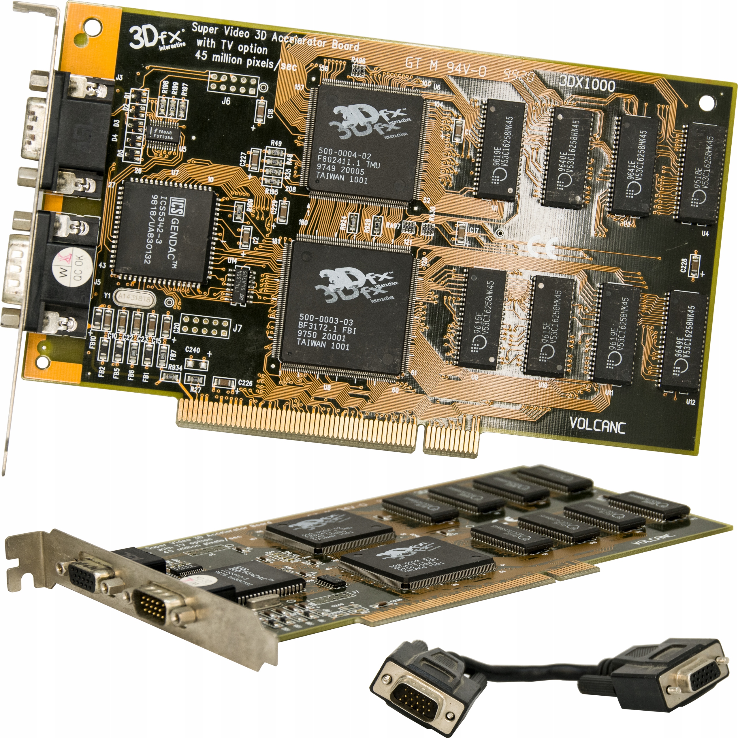 Akcelerator grafiki 3Dfx VooDoo1 Volcano 3DX1000 PCI 4MiB GT