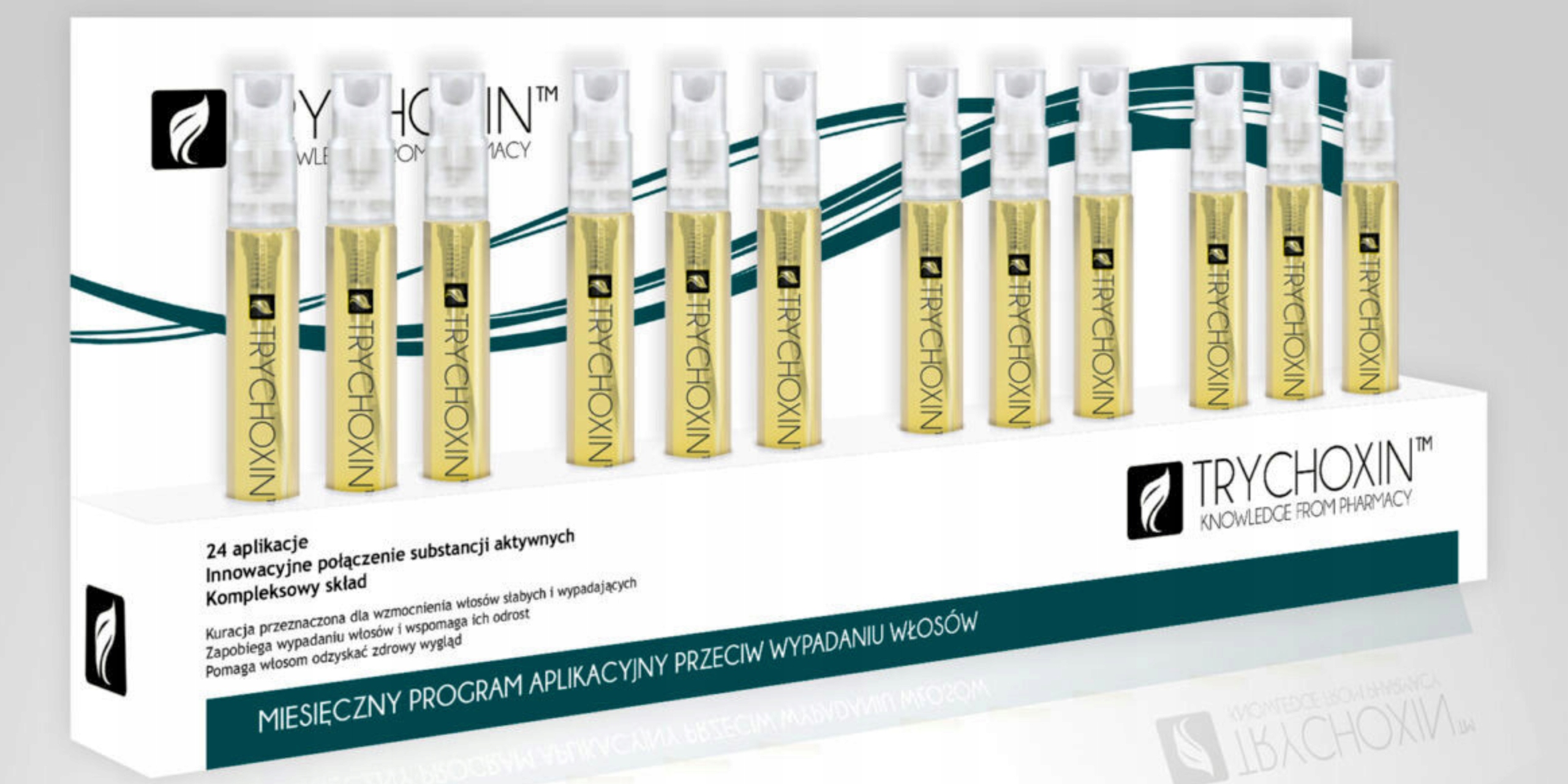 Trychoxin Kuracja przeciw WYPADANIU Włosów 12sz AMPUŁKI Z ATOMIZEREM NOWOŚĆ