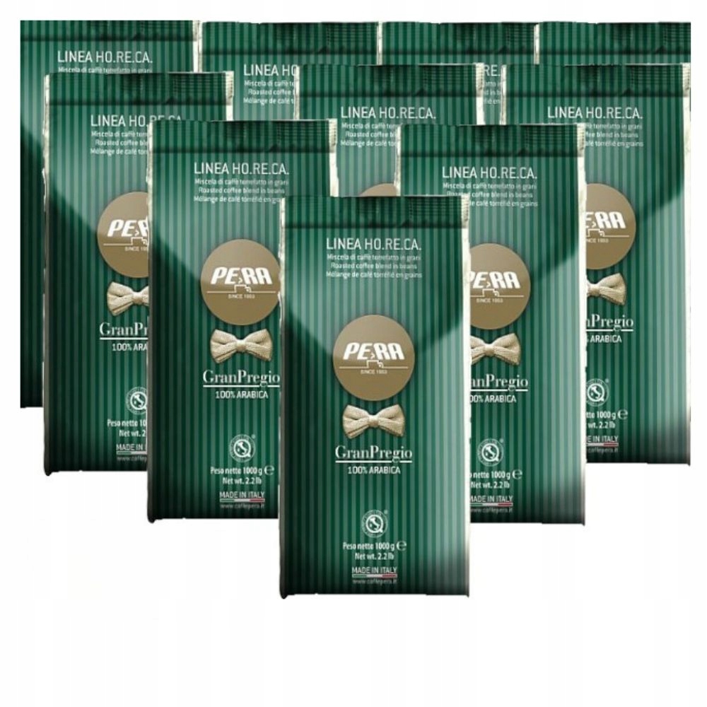 Levně Káva zrnková Pera Gran Pregio 100% arabica Italská káva sada 12 kg