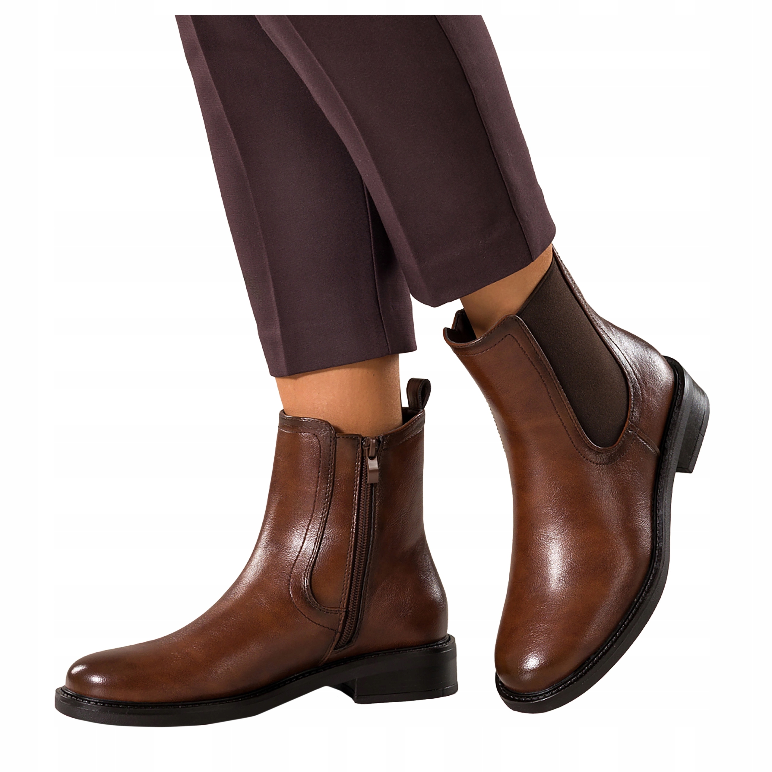 Kotníkové Boty Hnědé Dámské Pohodlné Boty Módní Klasické Zateplené Zimní velikost 38