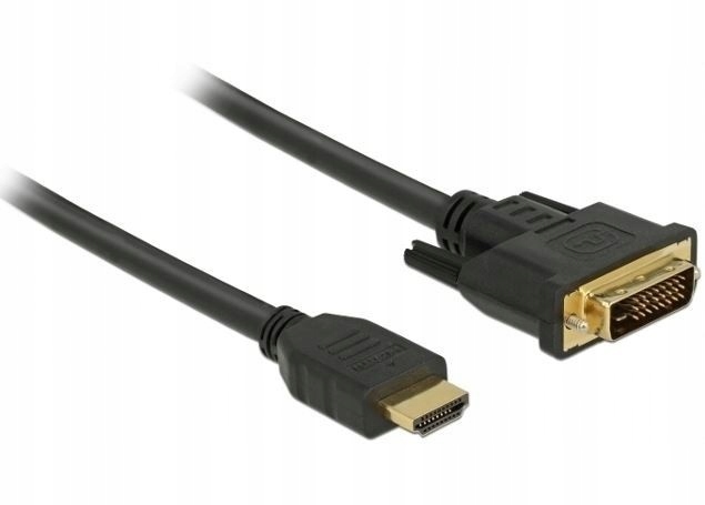 Kabel HDMI(M) - DVI-D(M)(24+1) 0.5M CZARNY DUAL LINK POZŁACANE STYKI