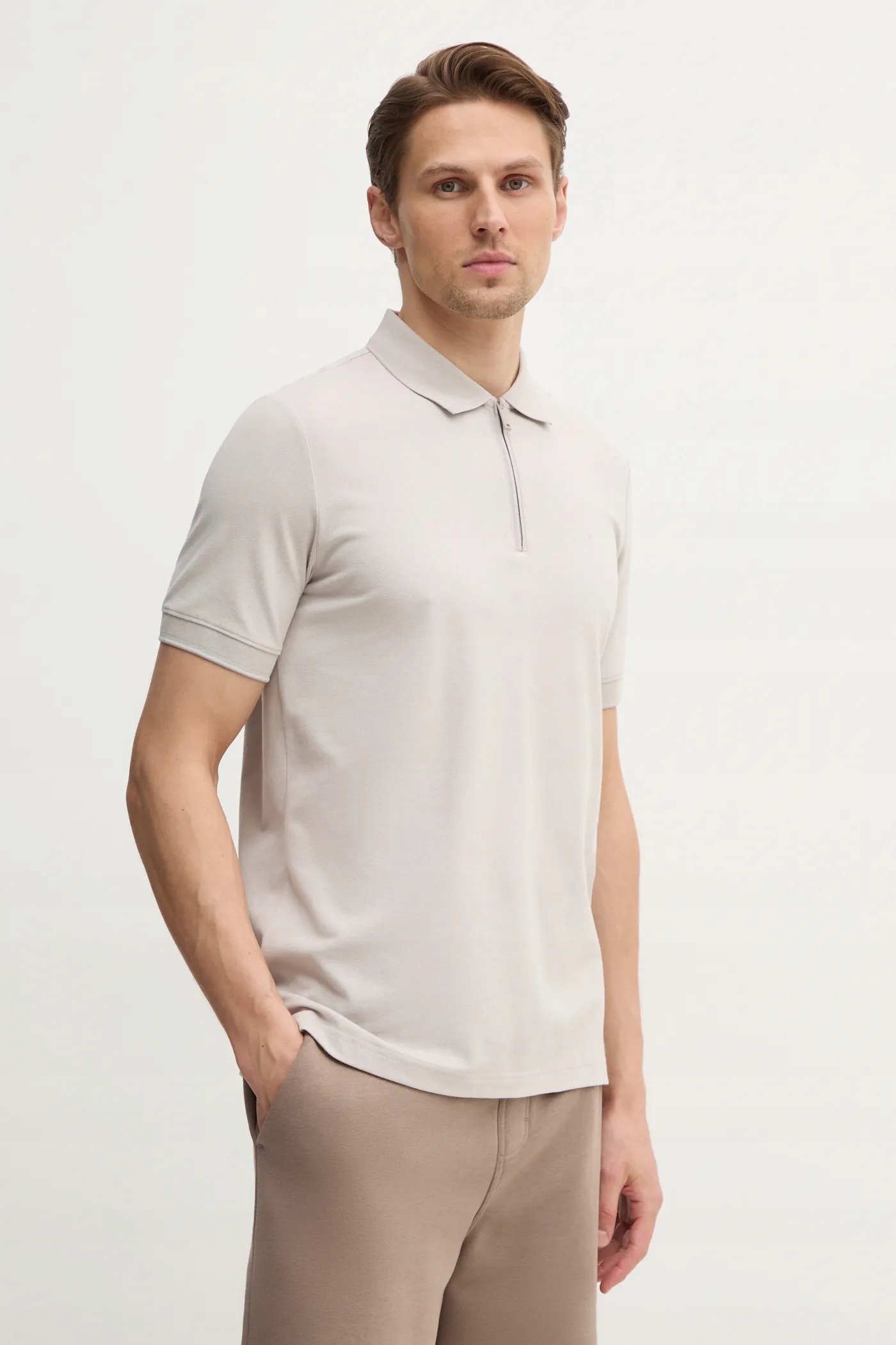 Calvin Klein Tričko Thermo Tech Pique Zip Polo K10K114128 Pbq R XXL
